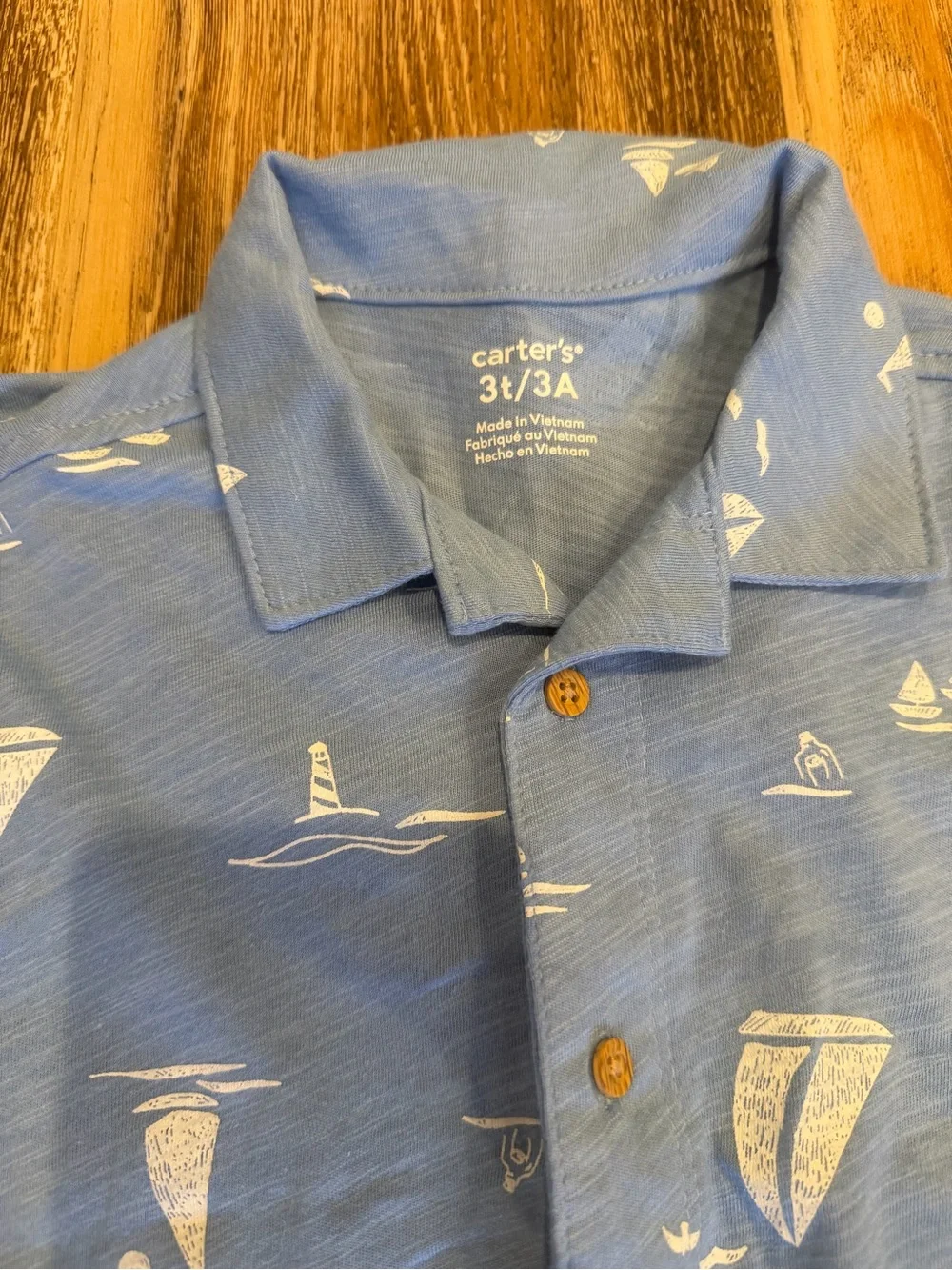 NEW! Carter's Blue Sailboat Short Pajama Set Size 3
